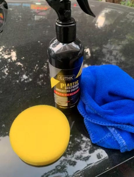 Customer photo review of Renovador de plásticos negros