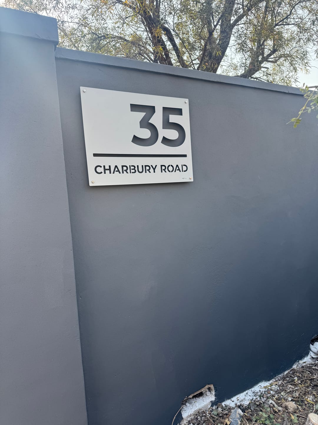 Customer photo review of The Urban Metal House Number