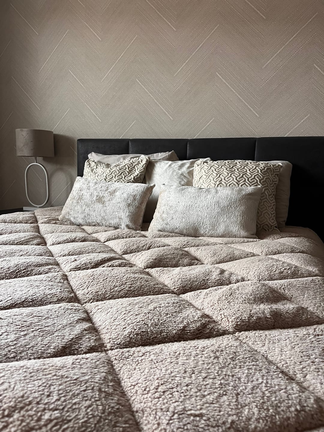 Customer photo review of Y-NOT Teddy Dekbed Taupe