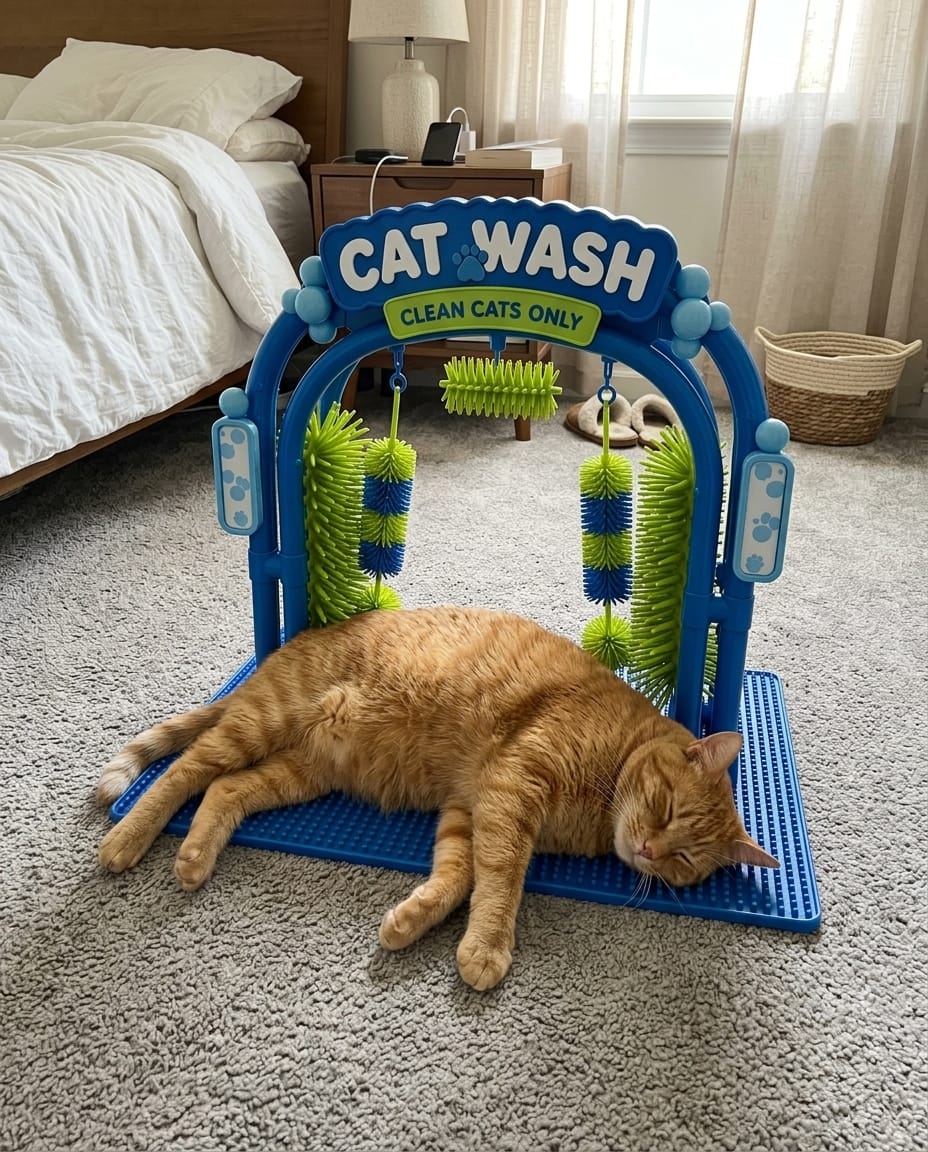 Customer photo review of The Purr Arch - Massage Station
