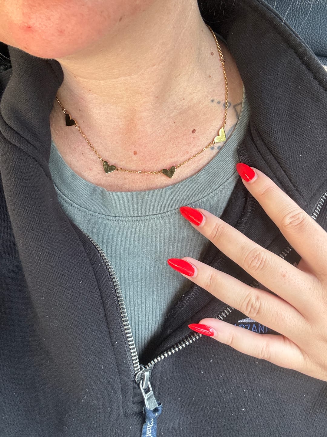 Customer photo review of The Hearts Necklace