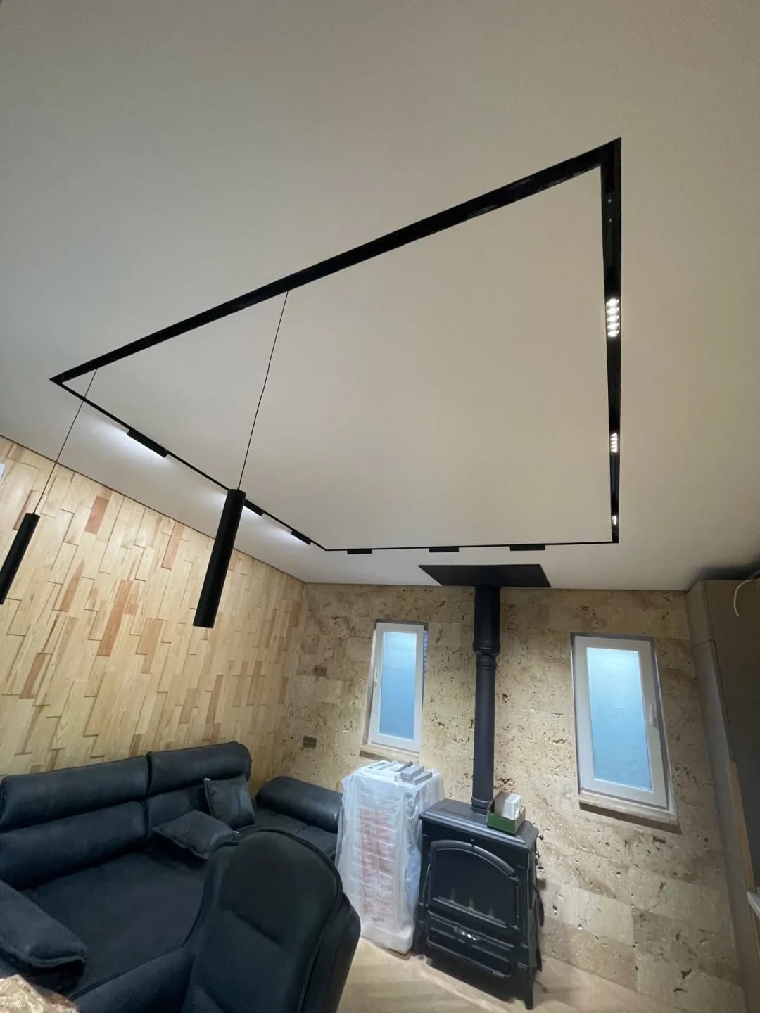 Customer photo review of Black Track Lighting for Living Room, Adjustable Heads, 12 cm