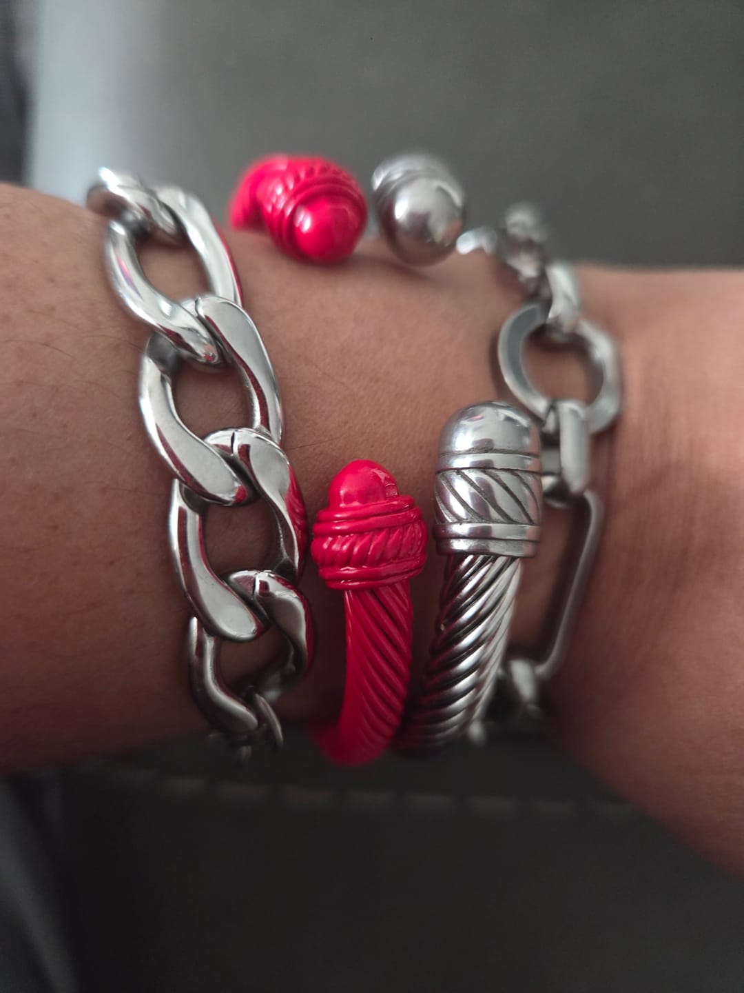Customer photo review of Brandy Bracelet stack