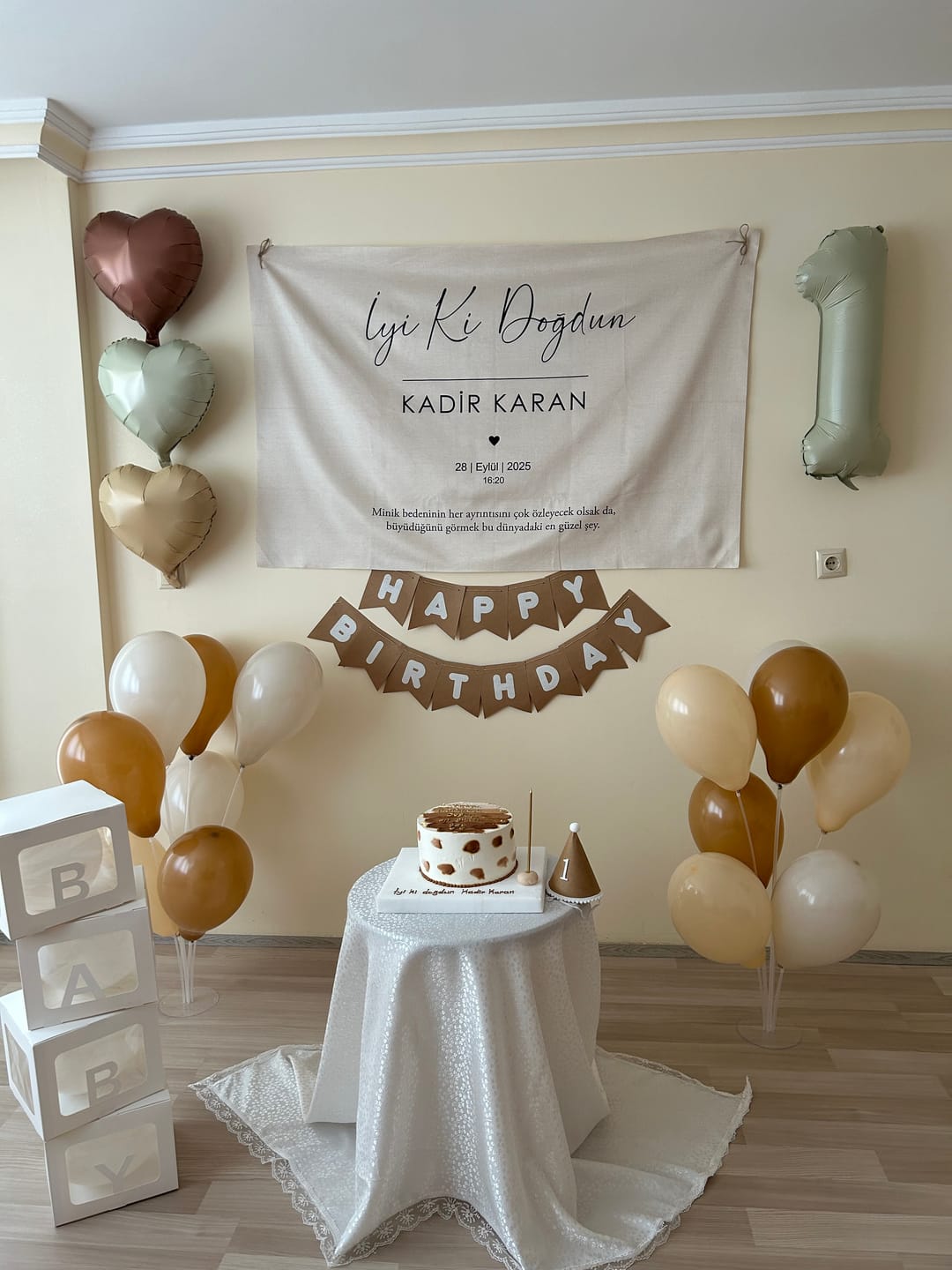 Customer photo review of Kişiselleştirilebilir Doğum Günü Örtüsü (#47)