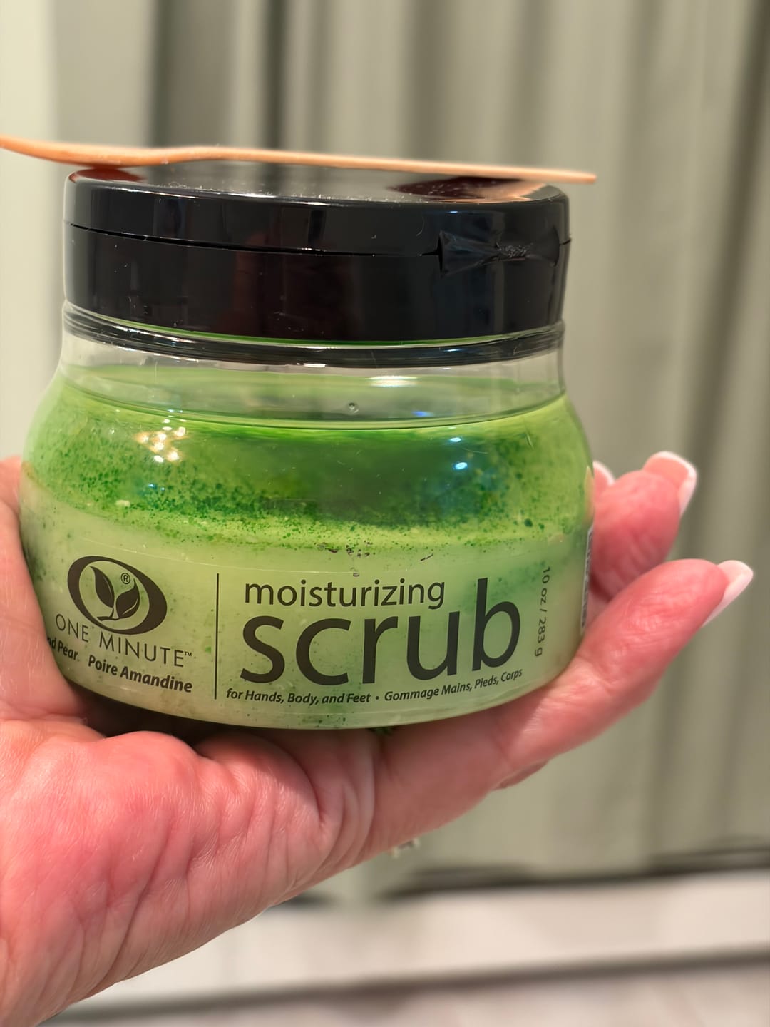 Customer photo review of One Minute Manicure Moisturizing Salt Scrubs 10oz