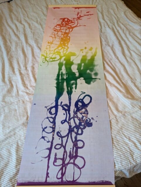 Customer photo review of Magic Drew Colorful Reusable Water Writing Cloth [FREE Water Cup + Brush]