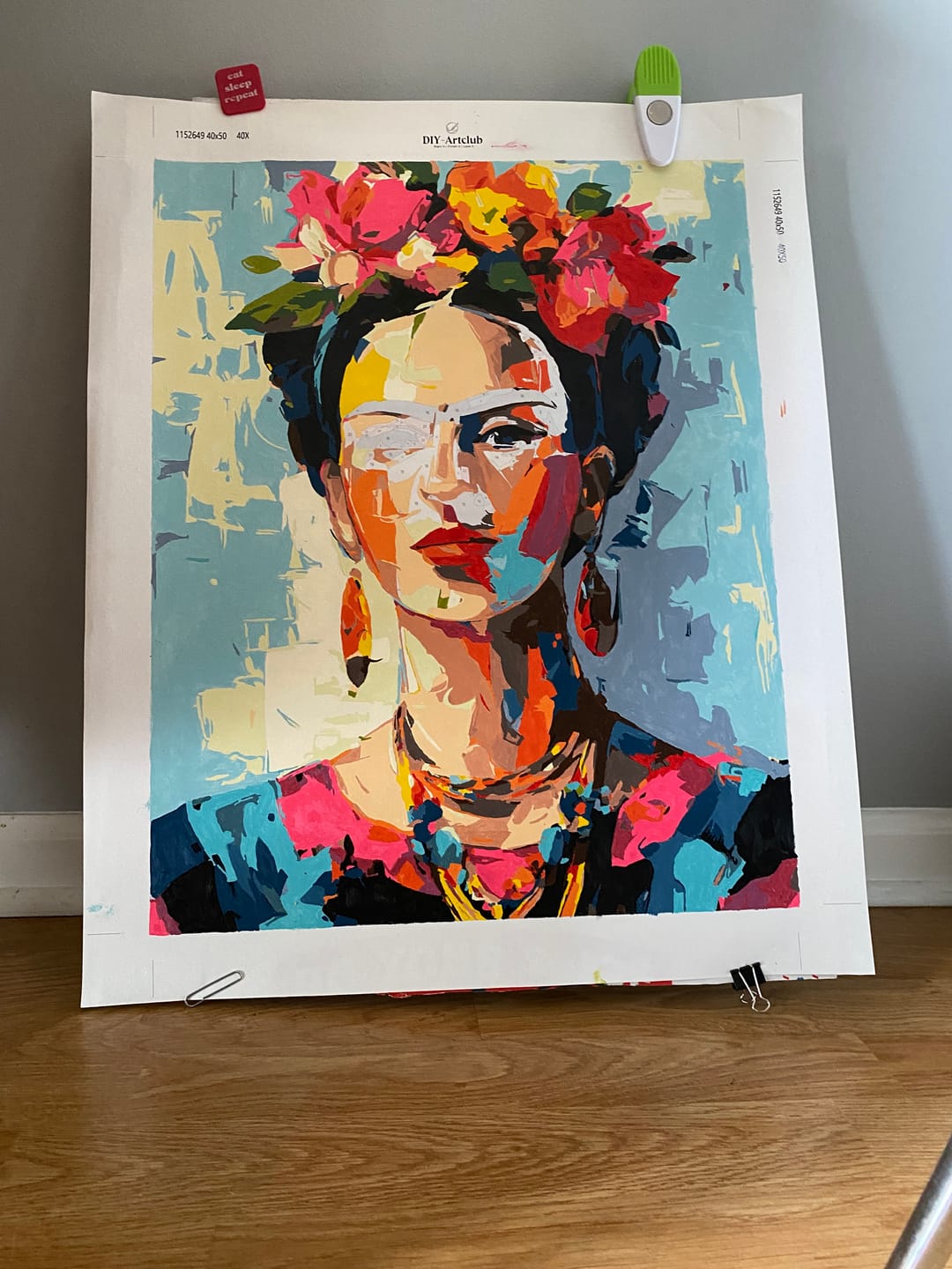 Customer photo review of Expressive Frida | Paint by Number