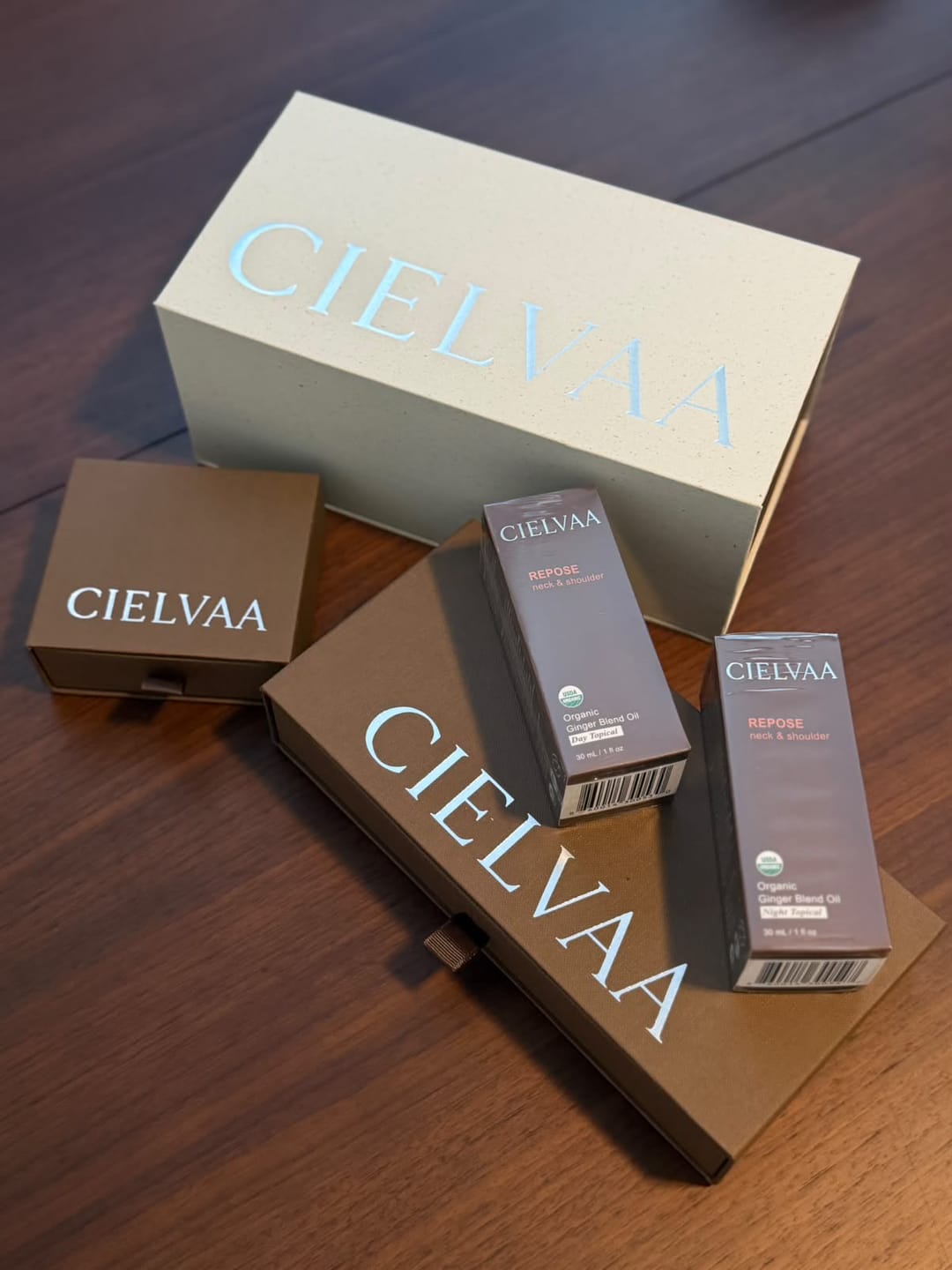 Customer photo review of Repose for Neck & Shoulder · Day & Night Topical Set