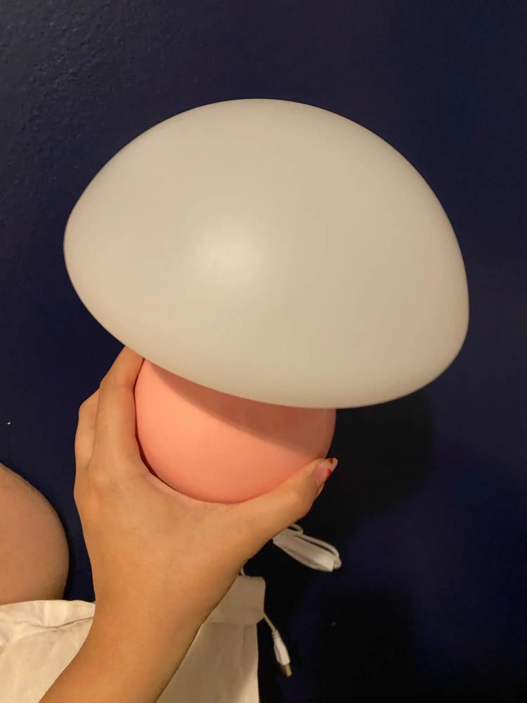 Customer photo review of Luminária de Mesa Cogumelo Minimalista Design Moderno