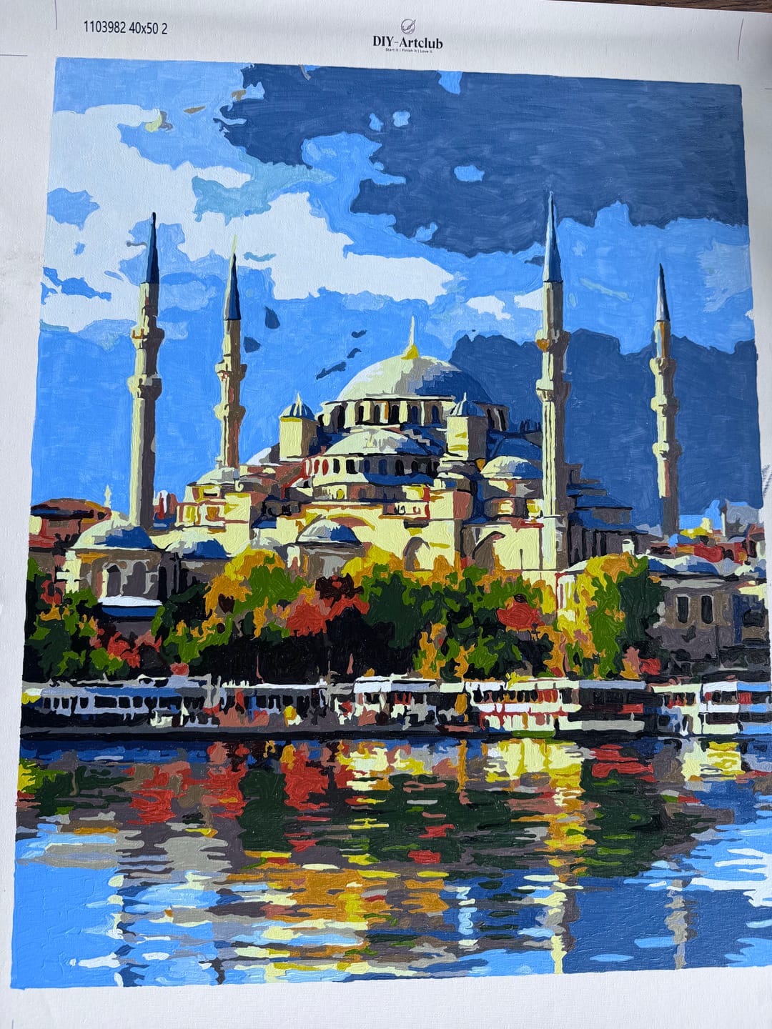Customer photo review of Istanbul on Water | Paint by Numbers