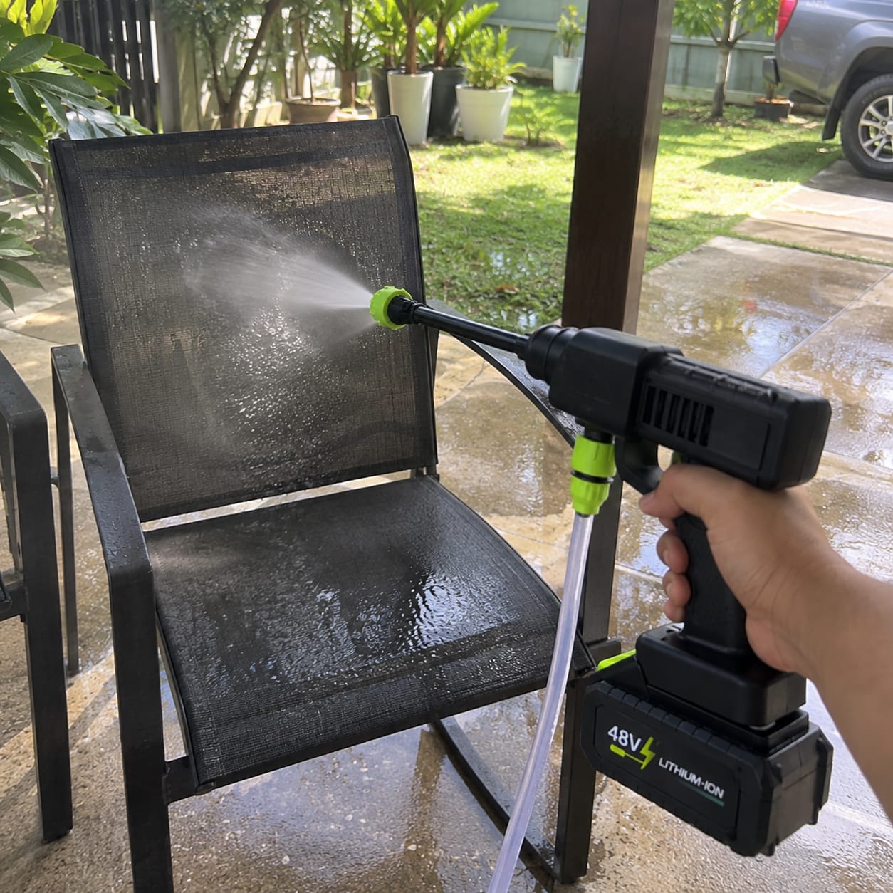 Customer photo review of AquaJet - Cordless High Pressure Car Washer