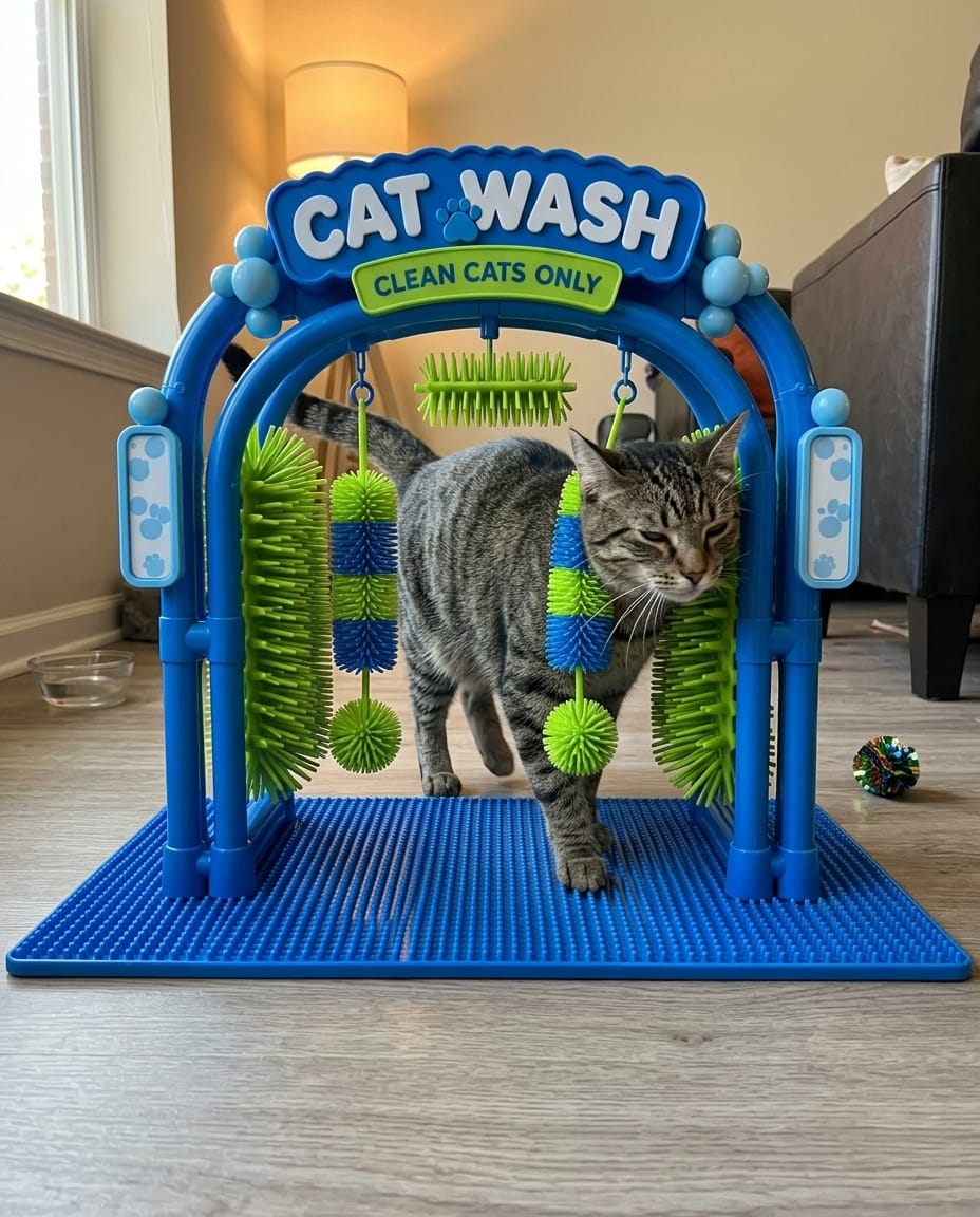 Customer photo review of The Purr Arch - Massage Station