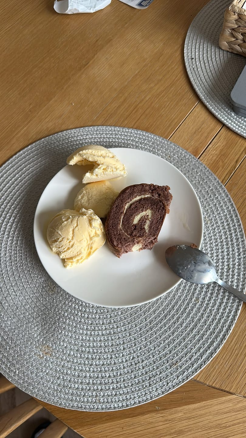Customer photo review of Cocoa Swiss Roll