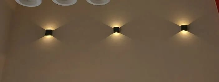 Customer photo review of Acrylic Wall Lamp for Hallway, Small Square Fitting, 10 cm