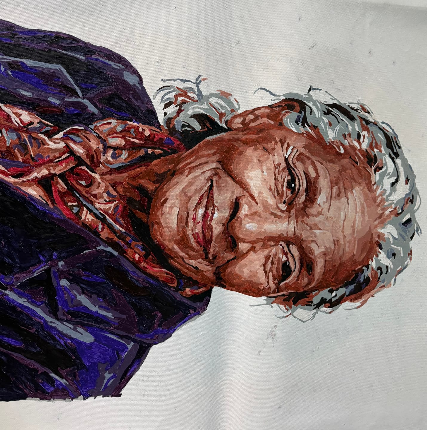 Customer photo review of Joyful Senior Lady (Paint by Numbers)