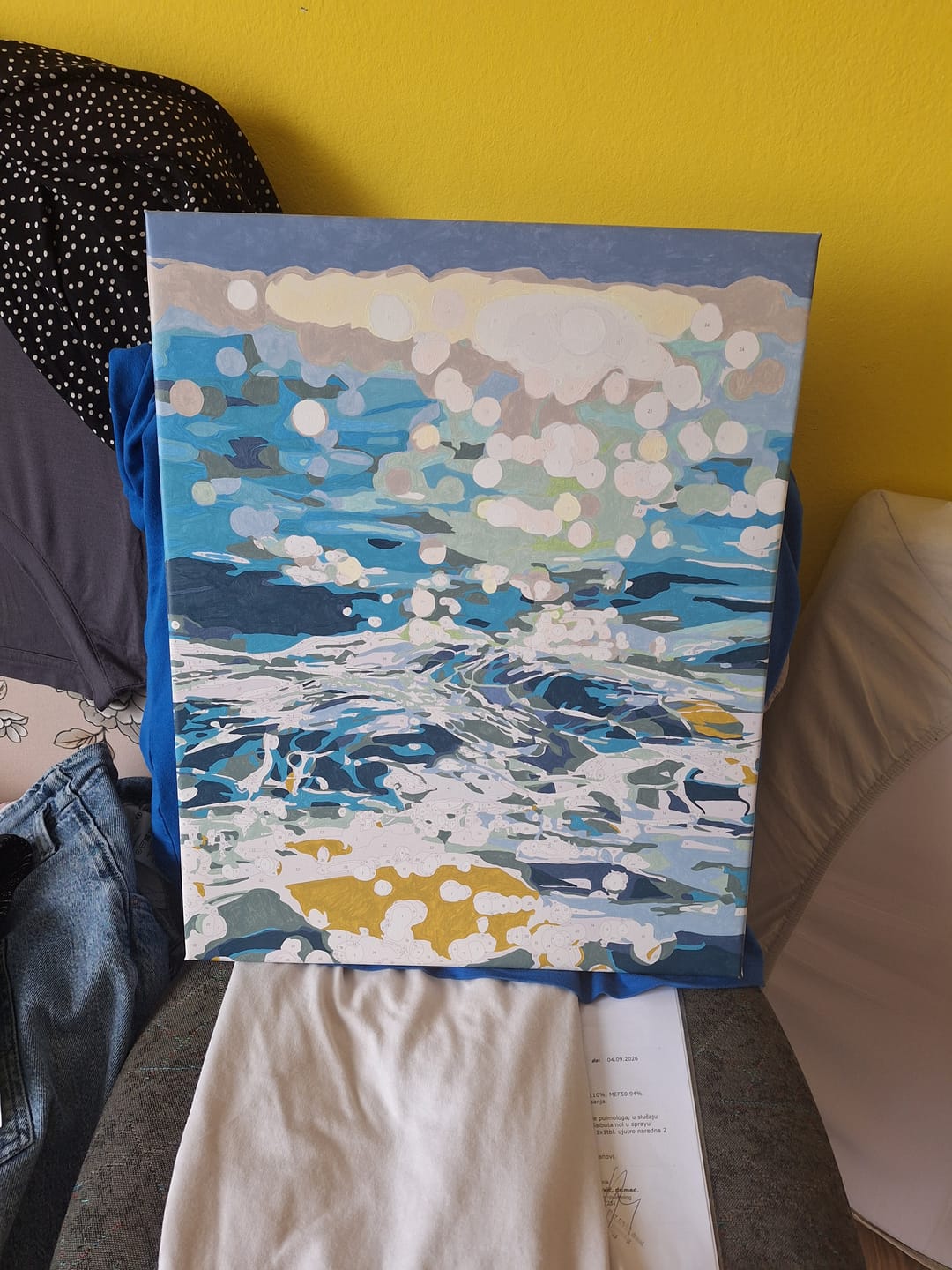 Customer photo review of Shimmering Waters | Paint by Number