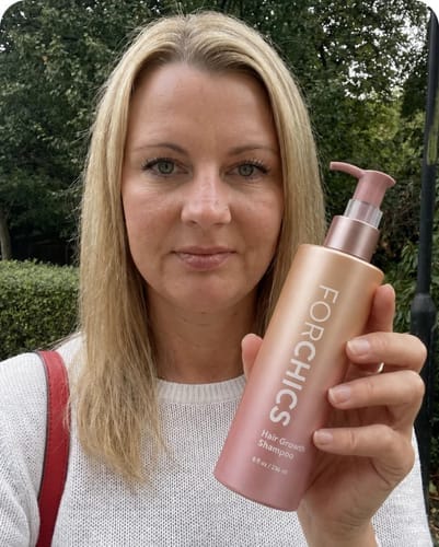 Customer photo review of ForChics Hair Growth Shampoo