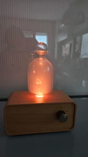 Customer photo review of Waterless Essential Oil Diffuser – Wood & Glass