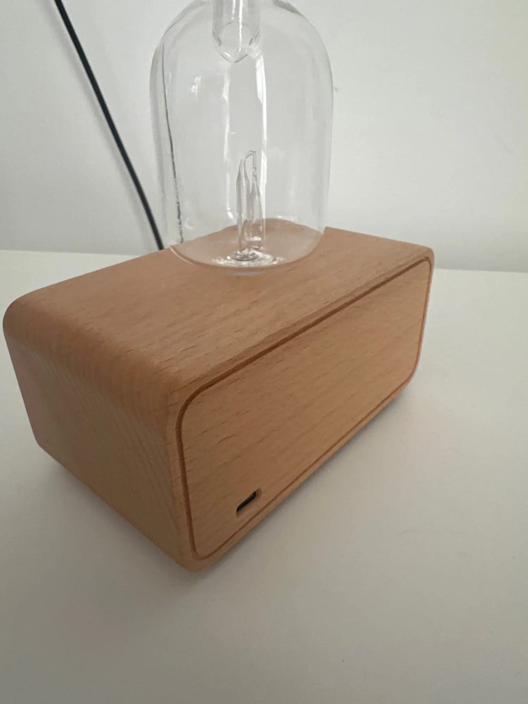 Customer photo review of Waterless Essential Oil Diffuser – Wood & Glass