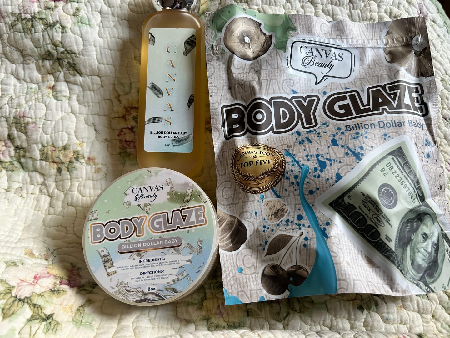 Customer photo review of BODY GLAZE: BILLION DOLLAR BABY