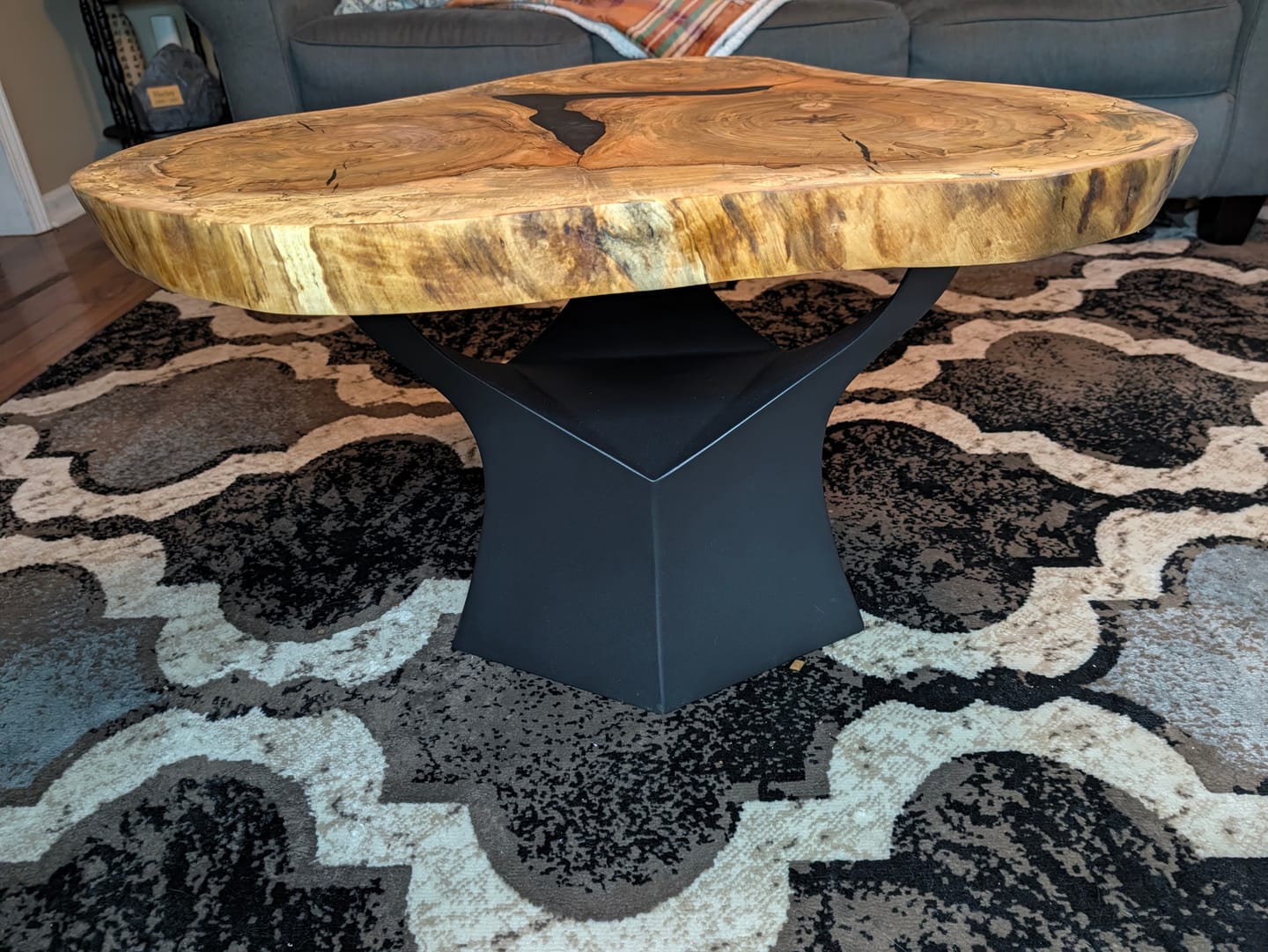 Customer photo review of Coffee Table Base 16" H Tree Trunk for Handmade DIY Project - 106G Namu