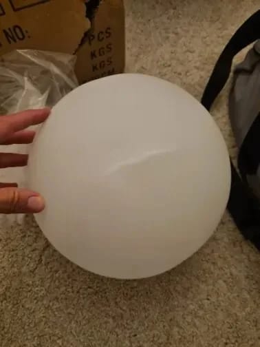 Customer photo review of White Floor Lamp for Living Room, Glowing Sphere, 36 cm