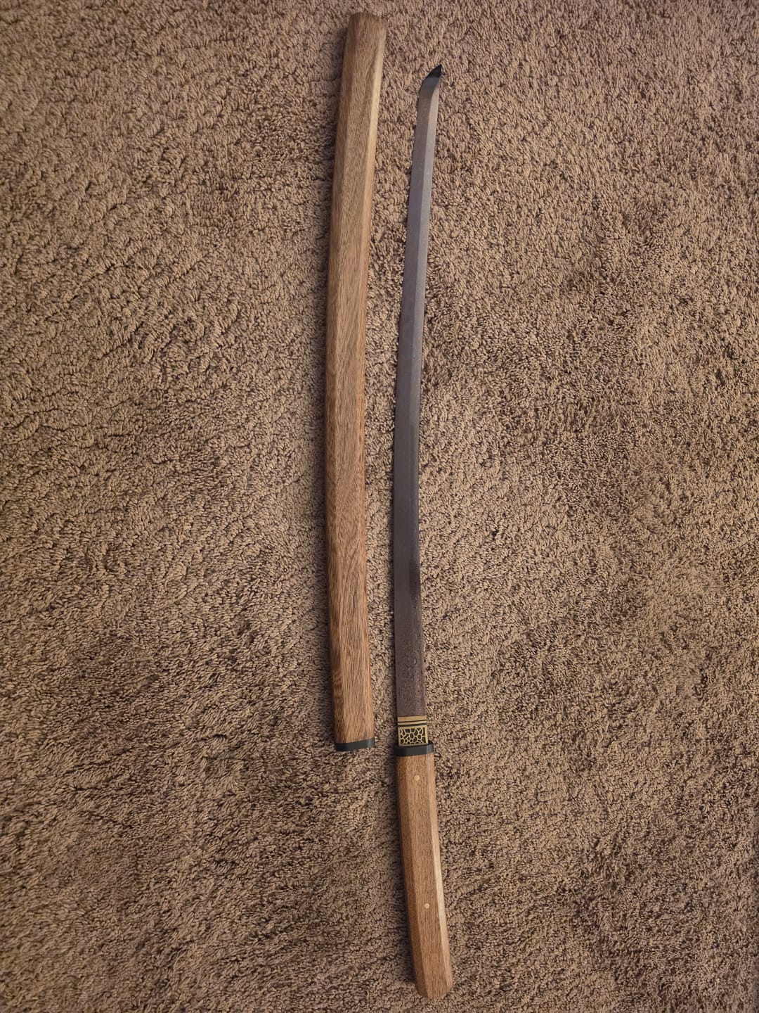 Customer photo review of The Yoru Suteki Handmade Katana Pattern Steel