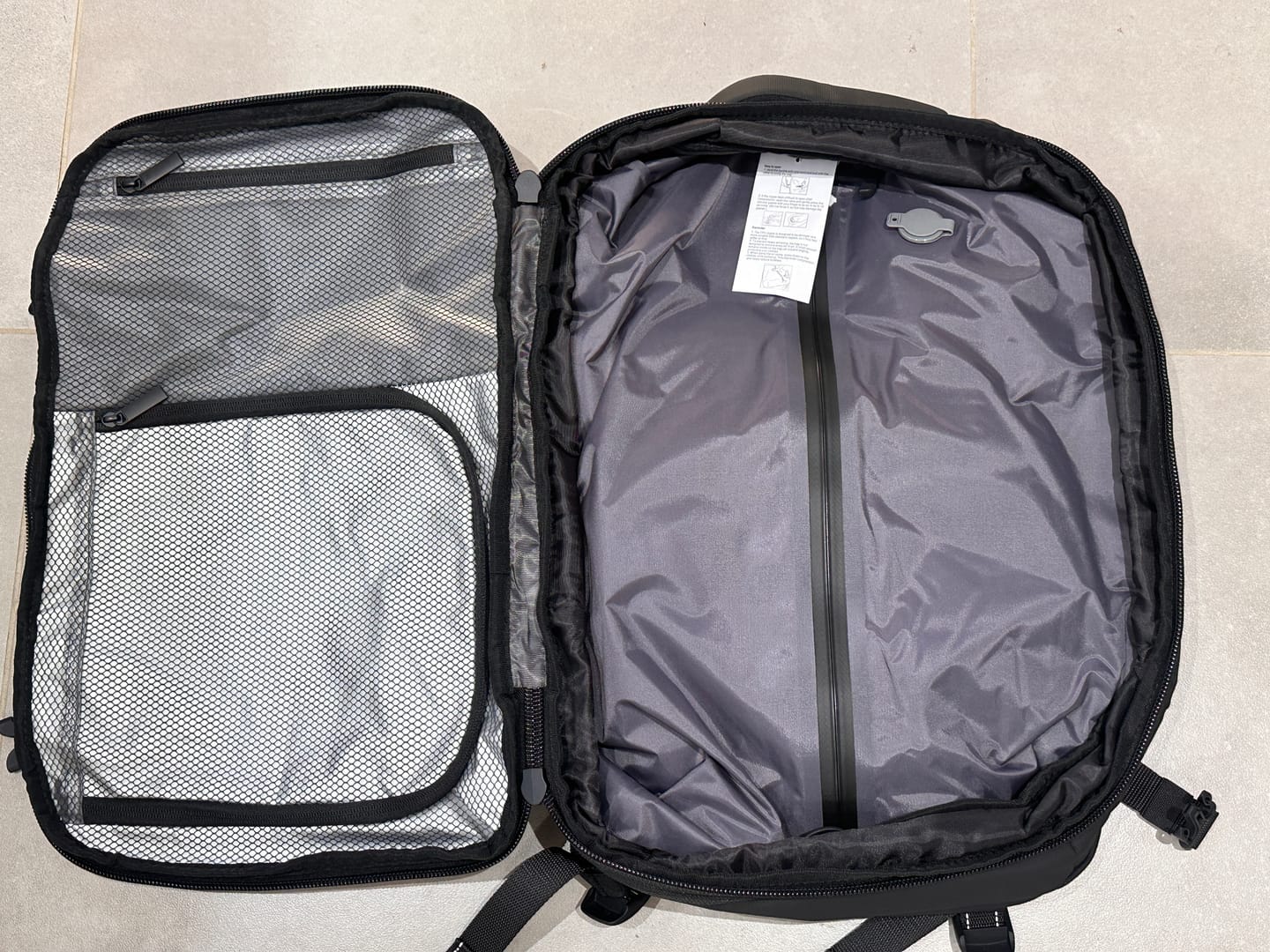 Customer photo review of Lumeo AirVac Compression Travel Backpack