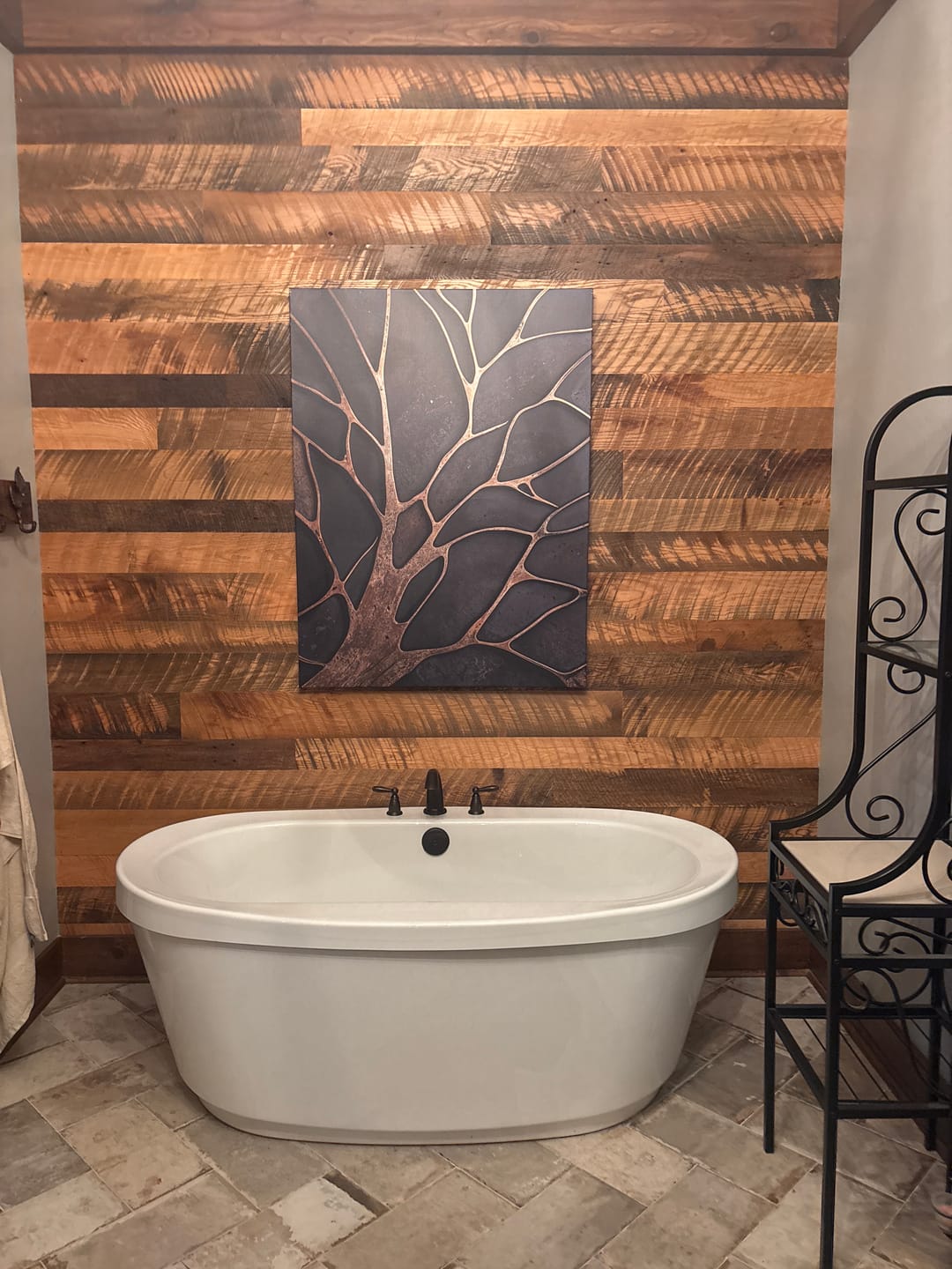 Customer photo review of Bronze Branches – Abstract Tree Silhouette Wall Art Canvas