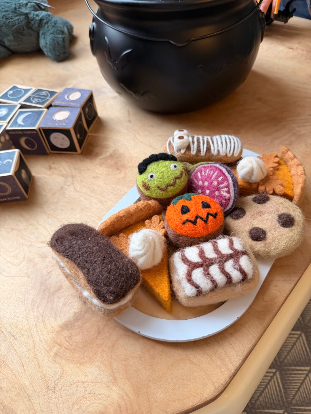 Customer photo review of Felt Cupcake - Orange Jack O Lantern