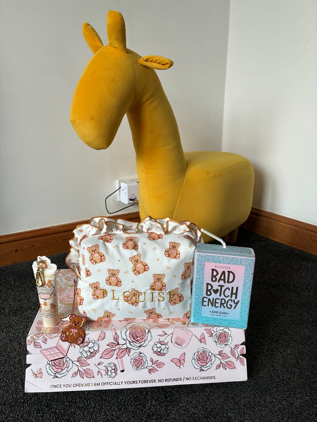 Customer photo review of Teddy Touch Large Print Bag & Bodycare Set