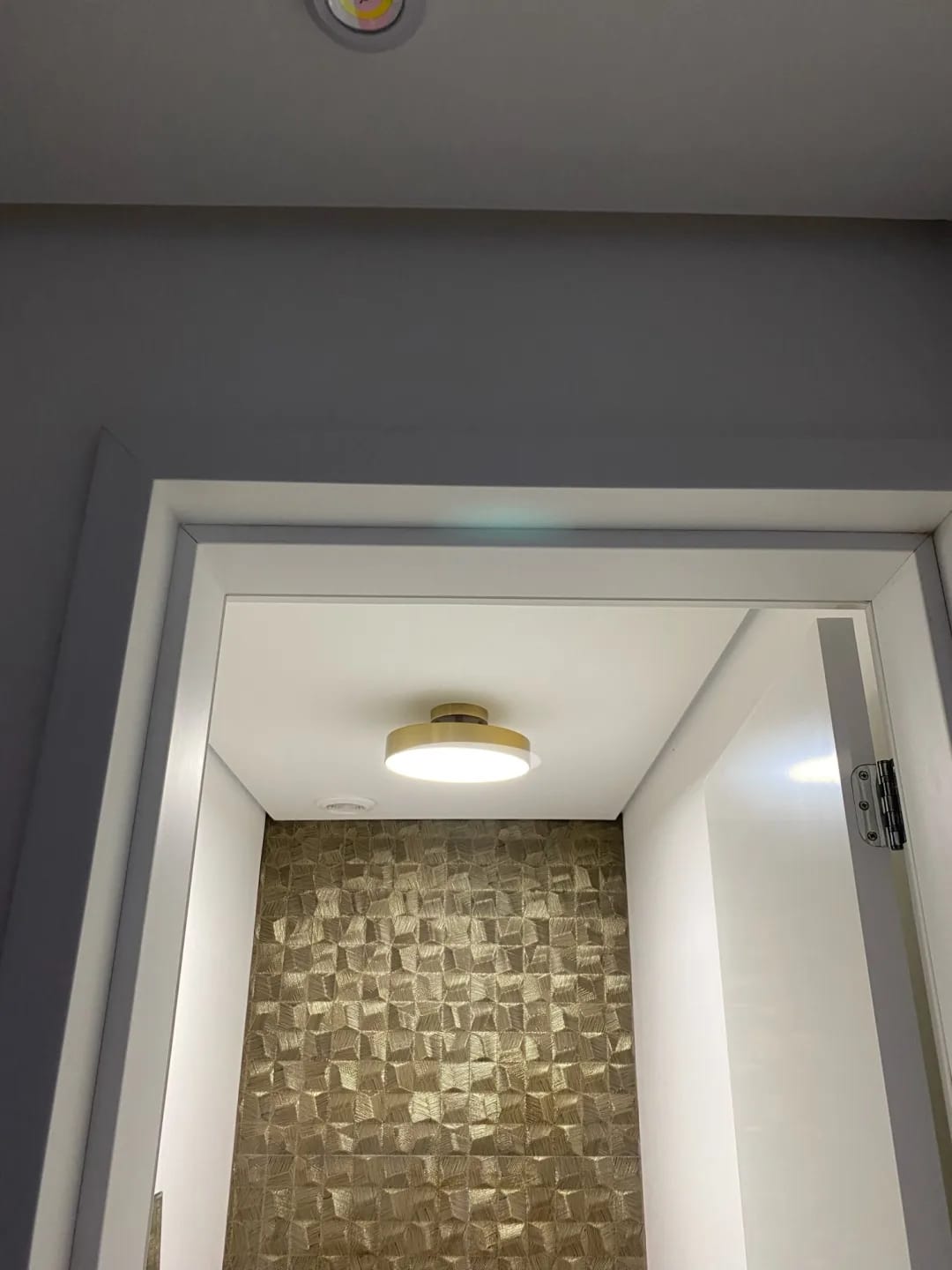 Customer photo review of Copper Ceiling Light for Hallway, Flush Fitting, 30 cm Wide