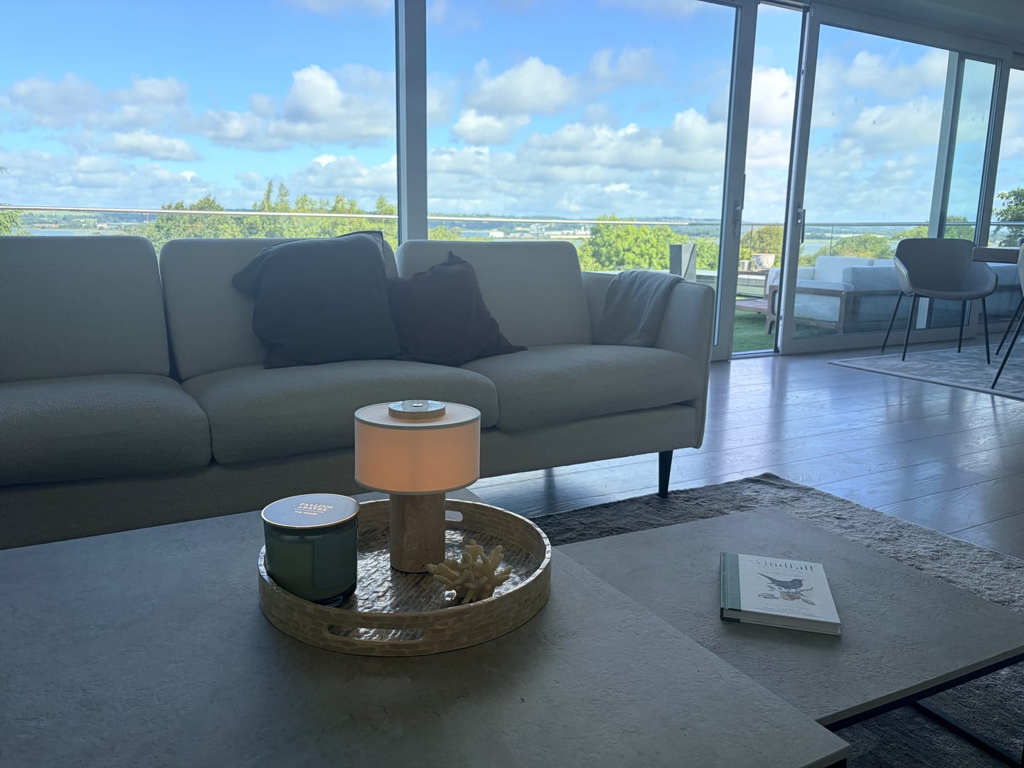 Customer photo review of Auríe Portable Lamp | Travertine