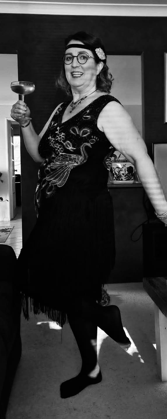 Customer photo review of Lena 1920s Flapper Dress - Black
