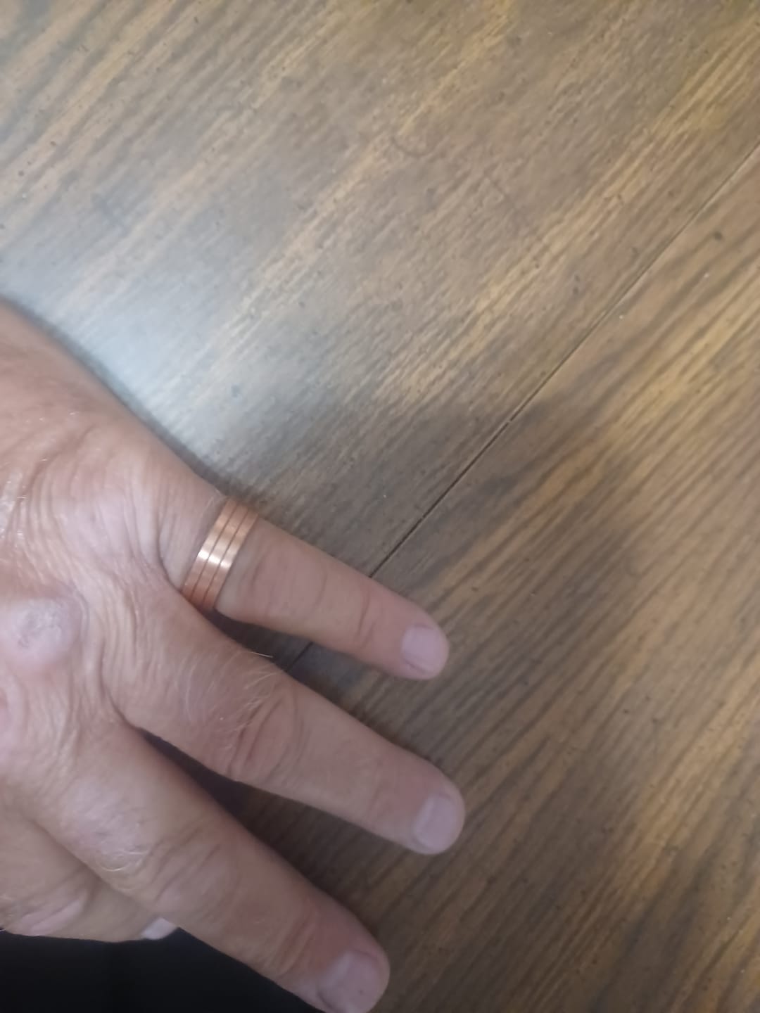 Customer photo review of Mens Adjustable Copper Magnetic Ring