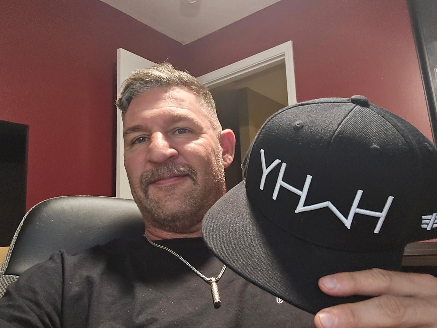 Customer photo review of YHWH Snapback - Black