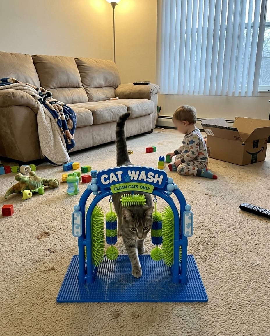 Customer photo review of The Purr Arch - Massage Station