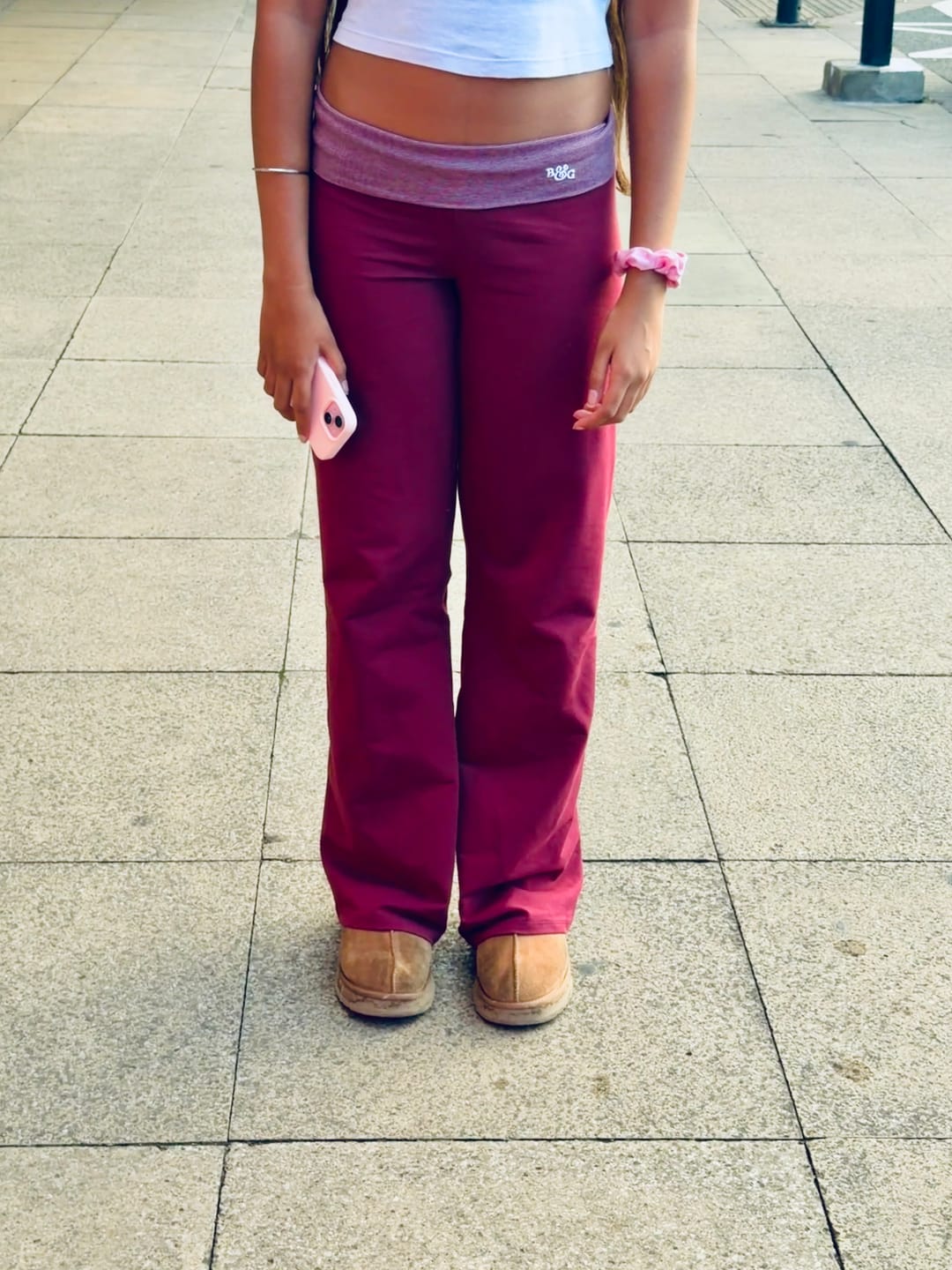 Customer photo review of Jersey Star Jogger Light Coral / White