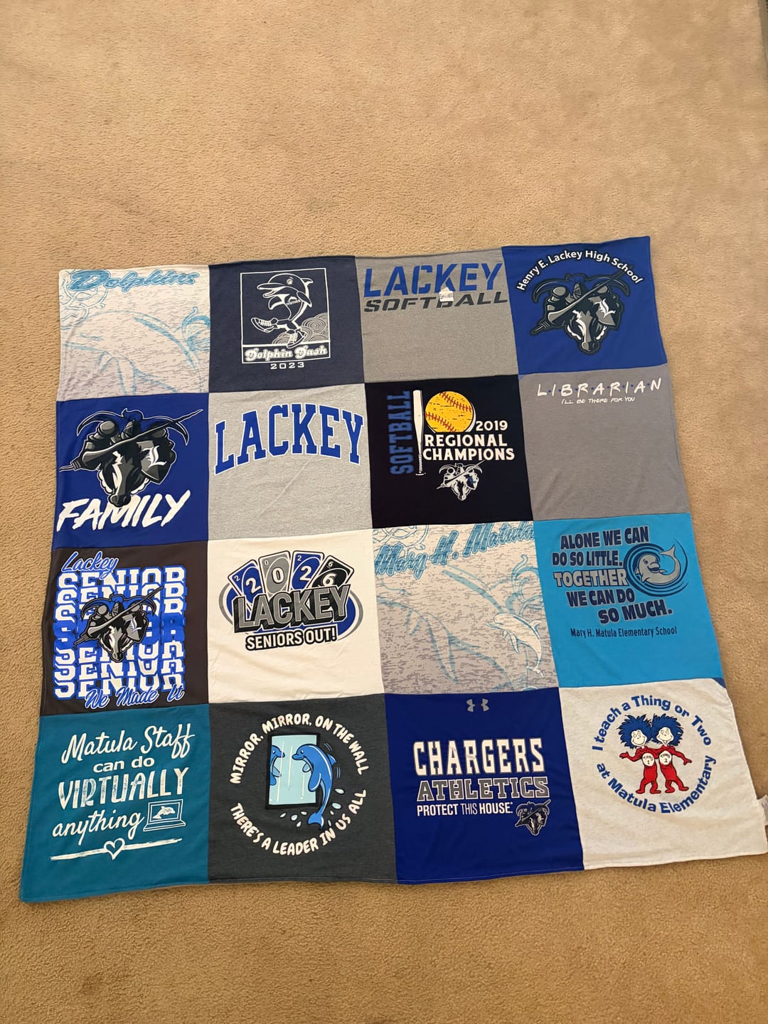 Customer photo review of Project Repat T-Shirt Quilt