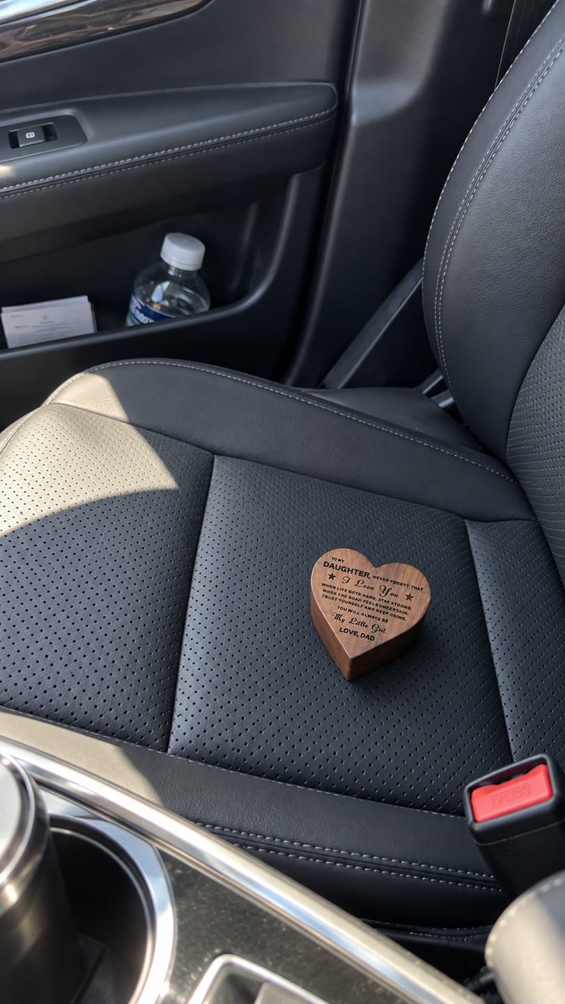 Customer photo review of To My Daughter / Love Dad Luxury Wood Heart Necklace Gift #2609