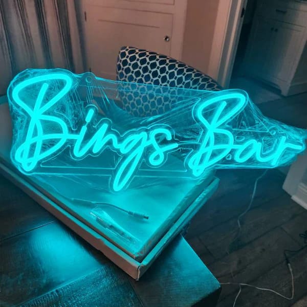 Customer photo review of Custom Neon: Bings Bar
