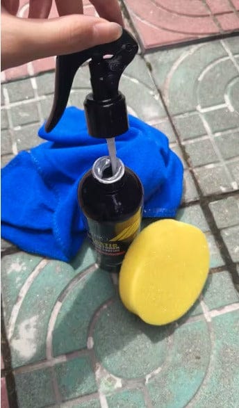 Customer photo review of Renovador de plásticos negros