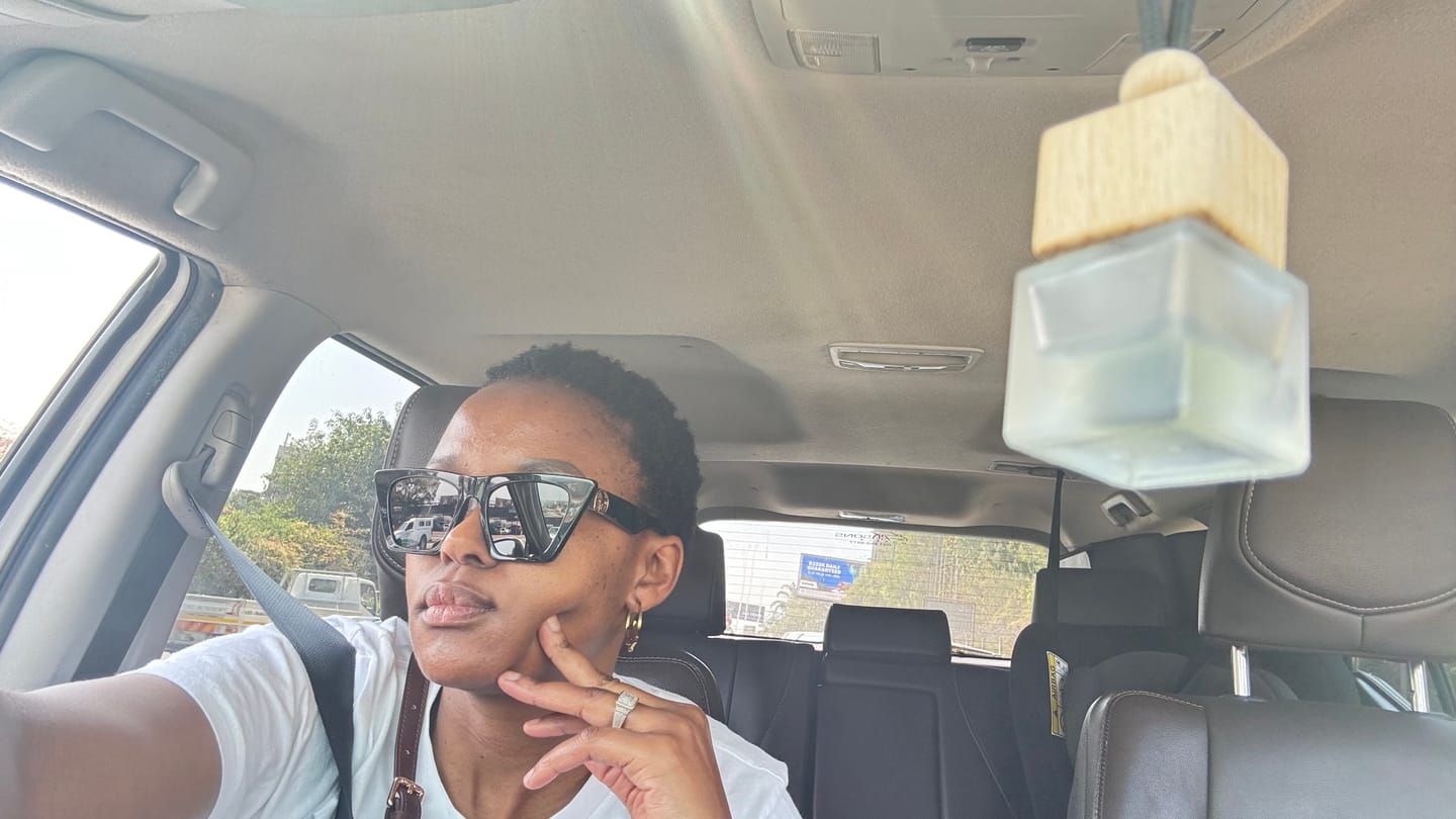 Customer photo review of Black Diva Logo Sunglasses
