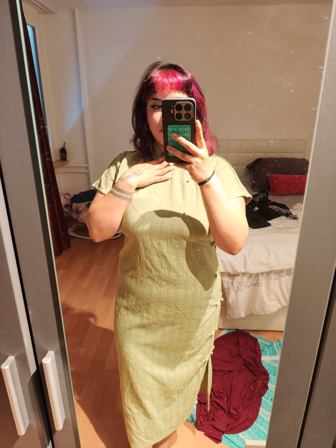Customer photo review of Jue Lei 蕨类 Fern 1930s Daily Retro Short Sleeve Qipao
