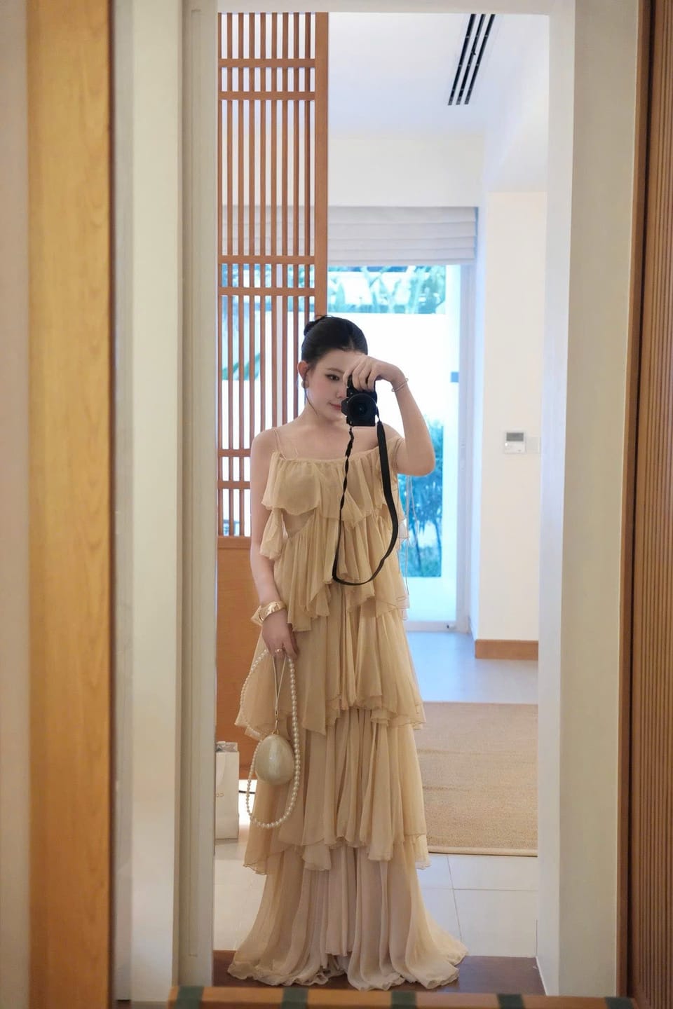 Customer photo review of GELSEMIUM CHIFFON DRESS