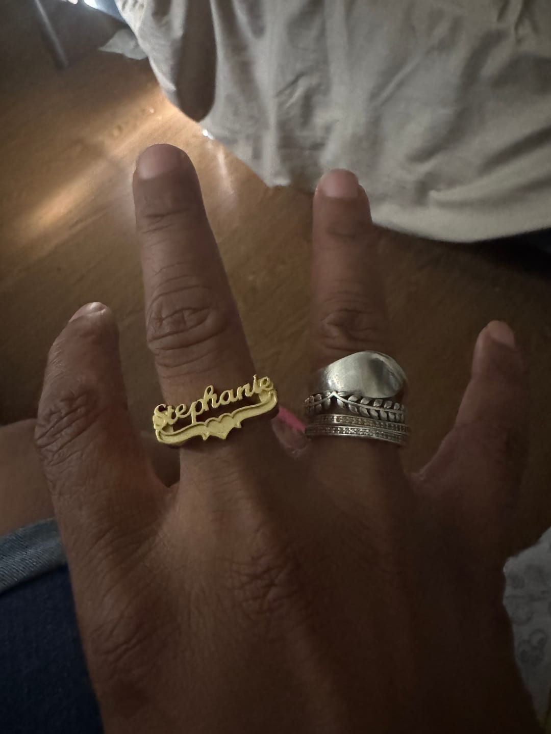 Customer photo review of 3D Name Ring