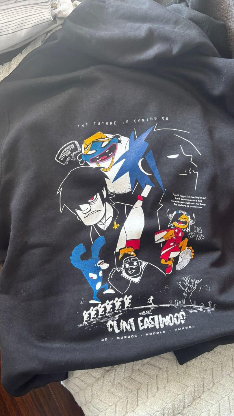 Customer photo review of Polerón Gorillaz Clint Eastwood Frente y Espalda | Clásico de MTV