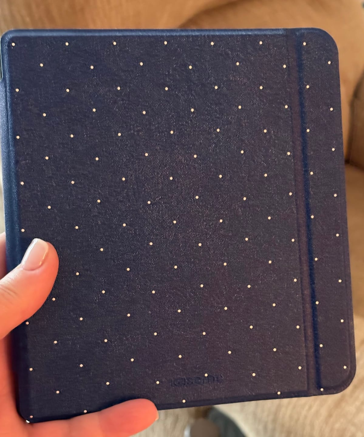 Customer photo review of Blue Jean Indigo E-Reader Case