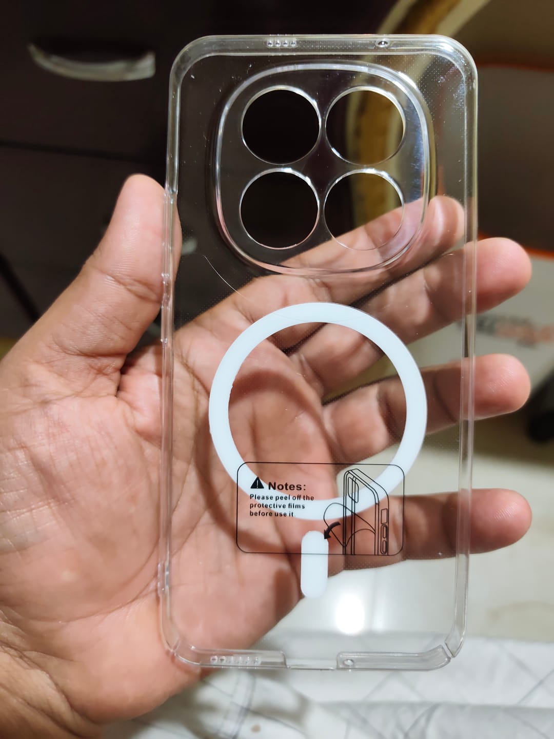 Customer photo review of Redmi Note 15 Pro Plus - Anti Yellow MagSafe Clear Case