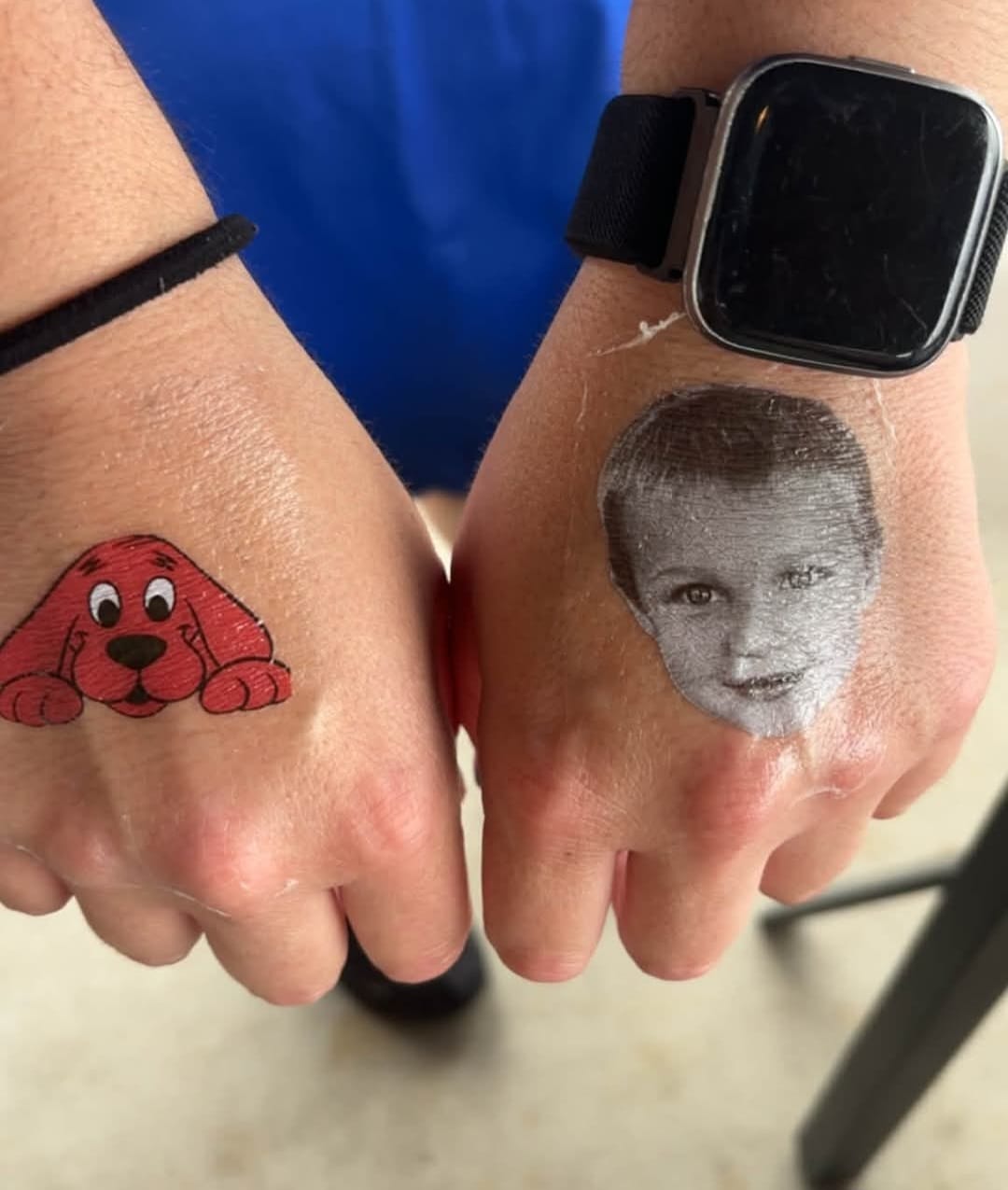 Customer photo review of Custom Photo Face Stickers
